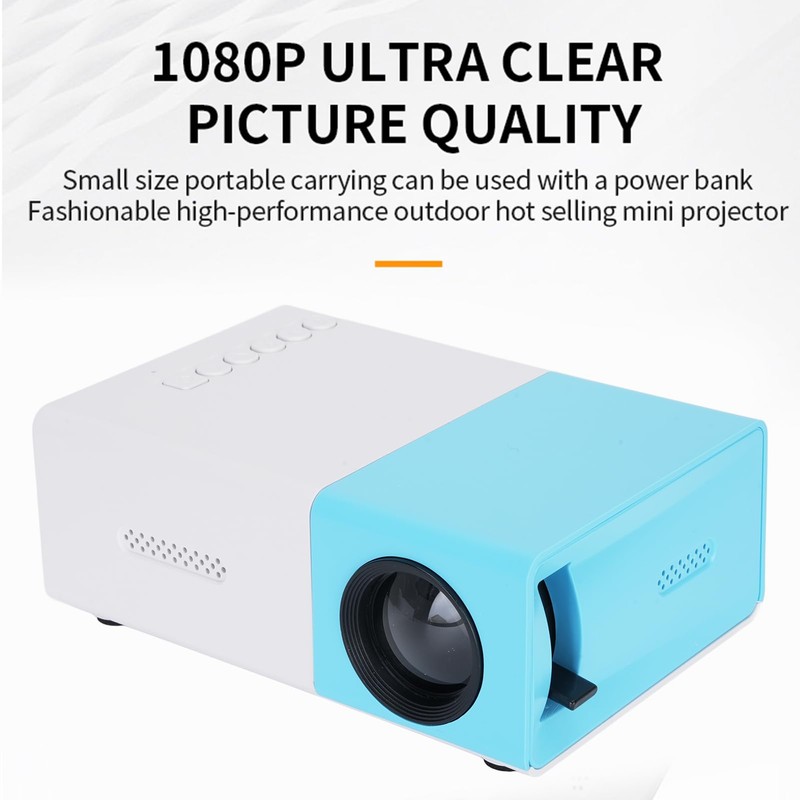 Projector, 1080P Full HD HiFi Portable Film Projector, Smart Home