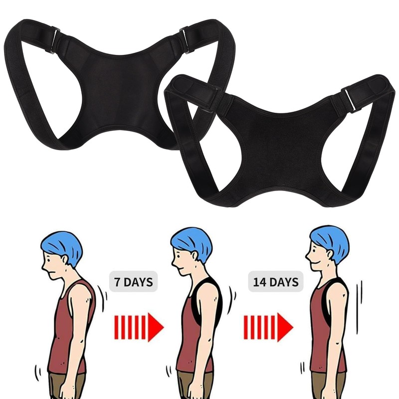 Posture Corrector for Back Support, Adjustable Shoulder Posture Brace for