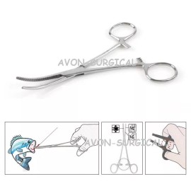 CynaMed USA PREMIUM 5.5" Curved Hemostat Forceps Locking Clamps - Stainless Steel Medical