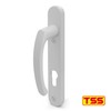TSS White UPVC Door Handle Pair Set, Sprung, 92mm PZ
