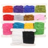 12 Pieces Cards 60M Worms Rayon Yarn Tinsel Chenille Floss