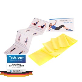 Thera-Band Original Exercise Resistance Band Choice of Tension and Colours 2.5 m Yellow Yellow