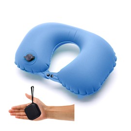 taiyongkang Neck Pillow Aeroplane Inflatable Travel, Portable Travel Pillow, Neck Pillow, Inflatable Neck Pillow, Adults, Children, Aeroplane Pillow, Adjustable, Travel Pillow, U-Shaped (Blue)