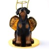 Doberman Pinscher Angel Dog Ornament - Uncropped Ears - Black