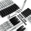 Buecs Permanent Markers, 60 Count Ultra Fine Point Black Permanent