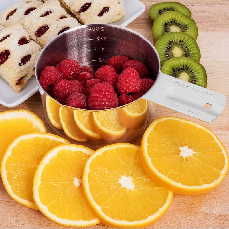 Hudson Essentials Stainless Steel Measuring Cups and Spoons Set (1