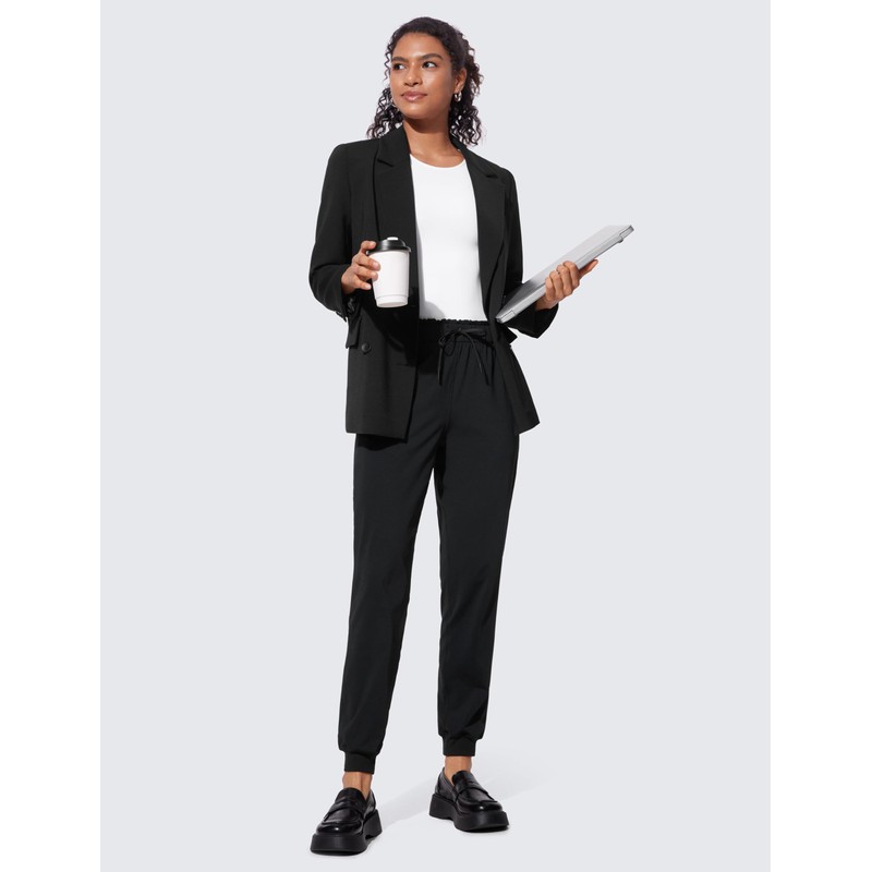 CRZ YOGA 4-Way Stretch High Waisted Joggers for Women Casual