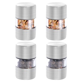 Miayon 4Pcs Mini Salt and Pepper Grinder Shakers for Home Restaurant Camping Travel