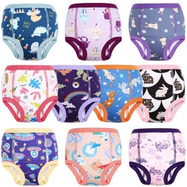 MOEMOE BABY Training Underwear 10 Packs Absorbent Potty Training Pants for Boys and Girls Cotton Pee Pants 7T Pink