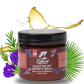 Z'natural Scalp Relief Growth Balm – Hair Care with Tea Tree Oil & Rosemary Oil - Natural Balm for Dry, Itchy Scalp - Braid Care – Deep Nourishment – Soothes Dandruff - 59ML