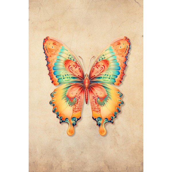 Sketchbook lined - beautiful butterfly cover: Lined and blank pages