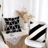 4 PCS Throw Pillow Case Pillows Cushion Cover Black and