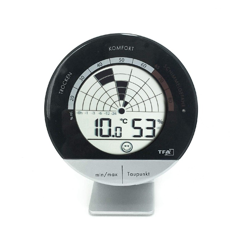 TFA Dostmann Mould Radar Digital Thermo-Hygrometer - Black