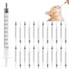 JEYORZY Pack of 25 1ml Plastic Syringes with Caps without