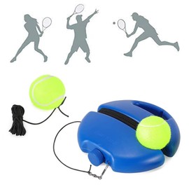 SIMEIXI Tennis Exercise Equipment Tennis Trainer Rebound Baseboard Tennis Ball Trainer Base with Elastic Rope and Tennis Ball Tennis Self-Study Practice Training Tool for Beginners Children Adults