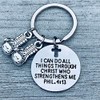 Boxing Keychain I Can Do All Things Through Christ Who