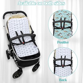LAT Baby Seat Cover for Prams, Double-Sided Seat Cover Buggy, Universal Pram Buggy Insert for Toddlers, 78 x 33 cm (Harmony Animals)