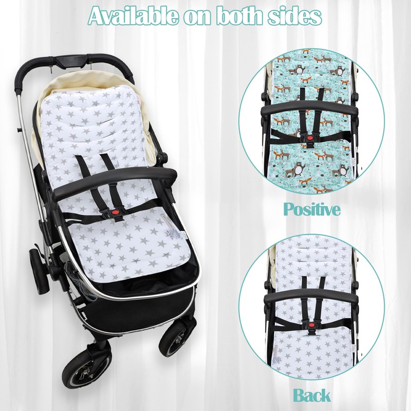 LAT Baby Seat Cover for Prams, Double-Sided Seat Cover Buggy,