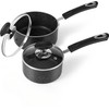 HooJay Nonstick Saucepan Set with Lid, Non Stick 1Qt &