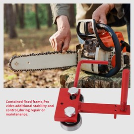 Chainsaw Bar Rail Tightening Repair Tool, Cast Iron Aluminum Bar Rail Closing Tool Adjustable fit Different Bars, Chainsaw Bar Rail Closing Tool for Chain Grinding, Accurate