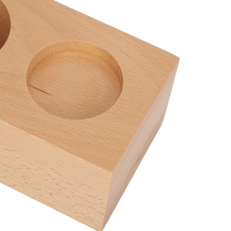 Wooden Coffee Tamper Station Stable Prevent Slip Coffee Tamper Holder