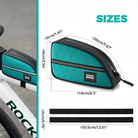 ROCKBROS Bicycle Top Tube Bag Frame Bag Lightweight for Folding Bikes, 0.8L Bicycle Front Tube Storage Bag
