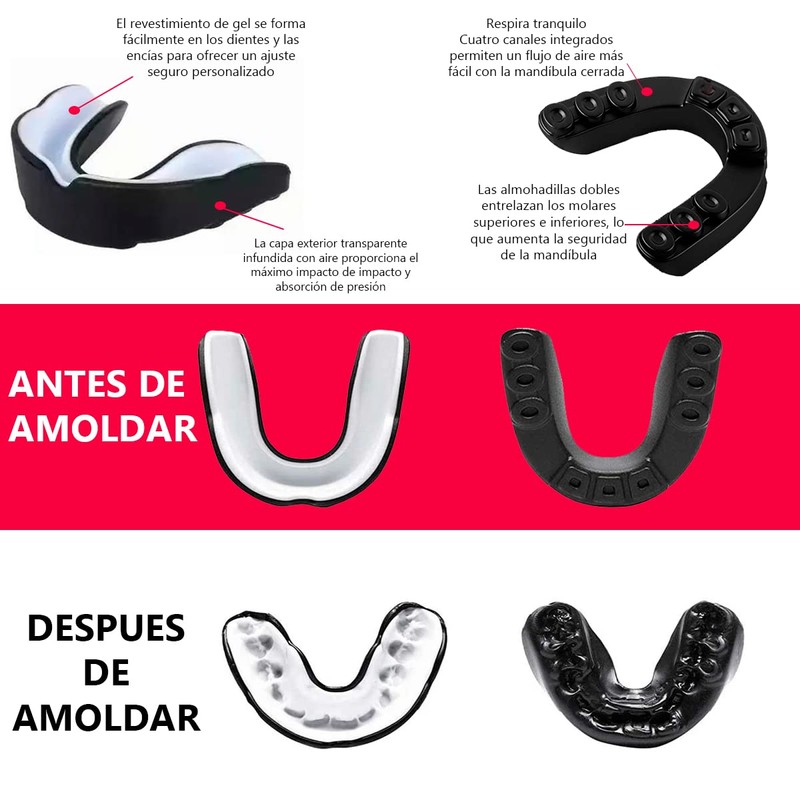 Protector Bucal Boxeo Deportes Taekwondo Guarda Dental Color (Azul)