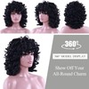 Kavsni Kavsni Short Curly Wigs for Black Women Soft Black