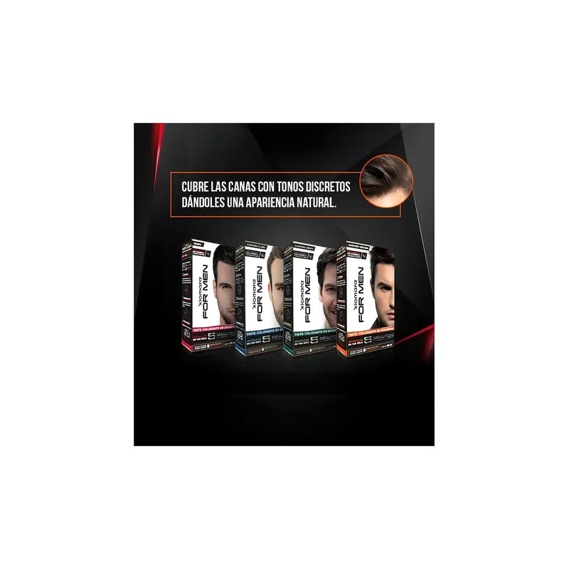 Tinte Xiomara For Men Castaño Claro Shampoo Sin Amoniaco 60mL