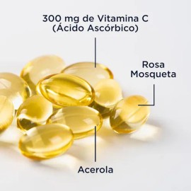 Vitamina Kal Escaramujo Acerola 100 Cápsulas Veganas Sabor
