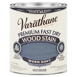 Rust-Oleum 297428 Worn Navy Varathane Premium Fast Dry Wood Stain, 1 Quart, 2 Pint Can (Pack of 2)