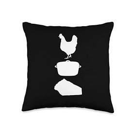 Funny Chicken Pot Pie Throw Pillow
