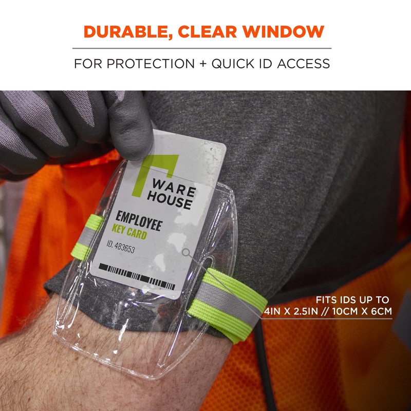 Ergodyne Squids 3386 Vinyl Arm Band ID/Badge Holder, Reflective