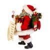 Kurt Adler Fabriche' Black Santa with List and Candy Cane,