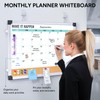 Marsrock Monthly Calendar Whiteboard and Cork Board Combo for Wall,