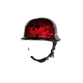 Colorful Baseball German Novelty Cap, Skull Graveyard Novelty Skull Headgear (as1, Alpha, x_l, Burgundy red) (Burgundy Red, XX-Large)