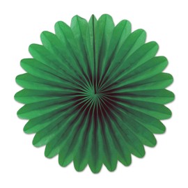 Beistle 6-Inch 6-Pack Tissue Fans, Mini, green (54137-G)