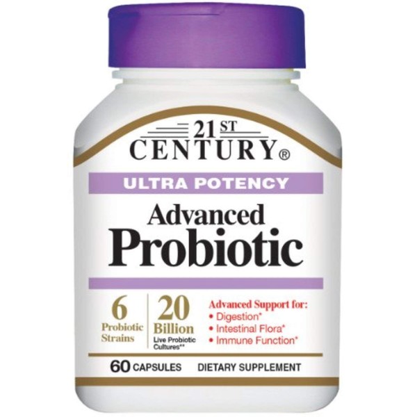 21st Century Ultra Potency Advanced Probiotic Capsules 60 ea (Pack of 4)