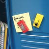 Hold Everything Magnet, Ceramic Block Magnet in Red &Yellow Plastic