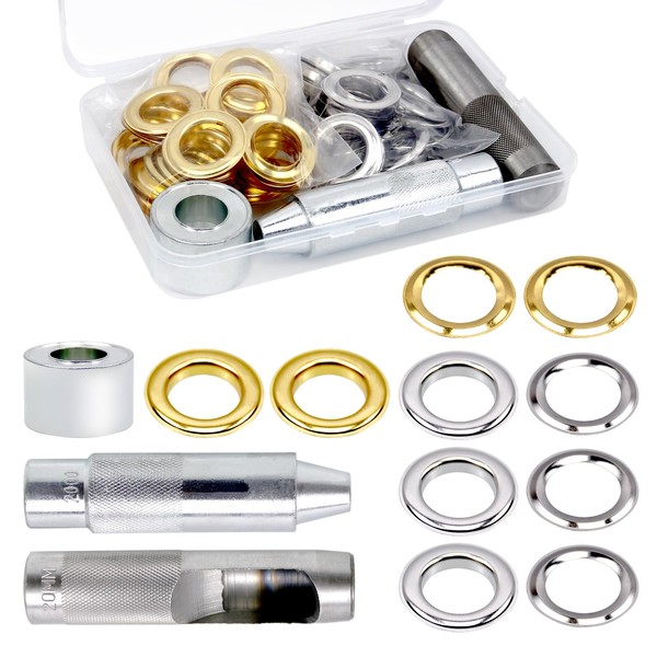 CNQLIS 50 Sets 3/4" Grommet Tool Kit, Grommet Setting Tool