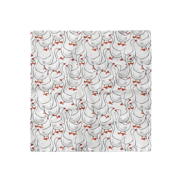 Lunarable Geese Headscarf, Happy Farm Animals, Hijab Scarf, 21" X
