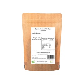 Maven wholefoods Organic Coconut Palm Sugar 500g | Raw | GMO Free | Unrefined | Certified Organic | No Additives or Preservatives | Suitable for Vegetarian & Vegan | Packed Fresh in Resealable Bags