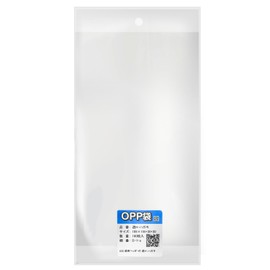 OPP Bag with Transparent Header, For Hanging, Perforated, For Postcards, 4.1 x 6.1 x 1.2 x 1.2 inches (105 x 155 + 30 mm), 30 Micron Thick, Made in Japan (100 Sheets)