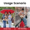G4Free 62 Inch Large Reverse Umbrella with C-Shaped Handle, Windproof