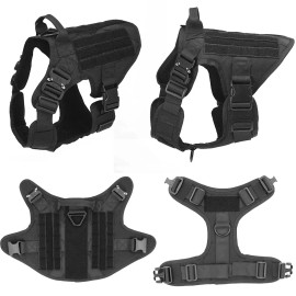 Pet Harness Luxury Dog Leash Set Chest Dog 1000D Nylon Camouflage Dog HarnessSize: L, Color: Brown