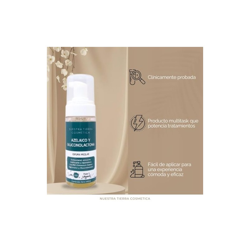 Espuma Micelar Azelaico y Gluconolactona
