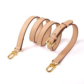 LDKJ Vachetta - Correa cruzada ajustable de cuero para mujer, bolso cruzado, Beige