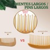 Duo Cepillo y Peine Bambu Natual Ecologico Alta Calidad Desenredar