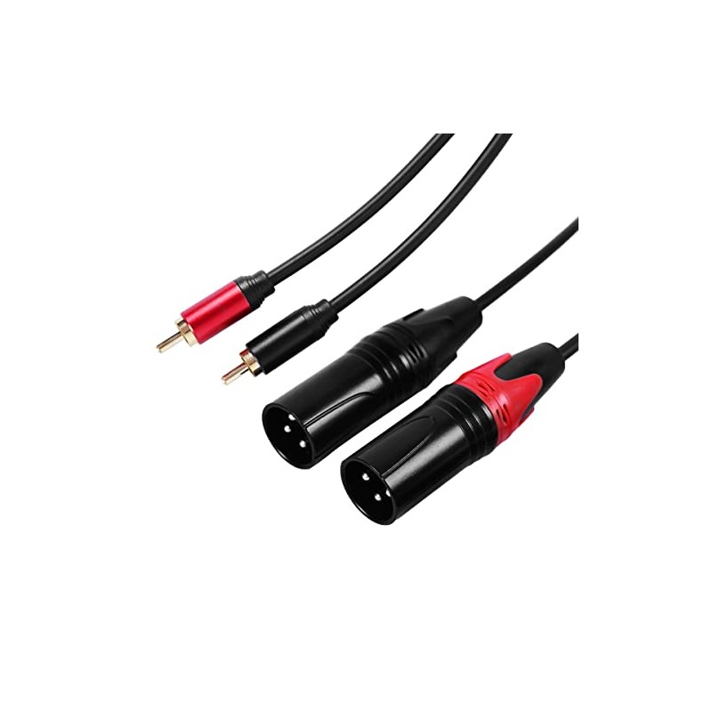 Cable de XLR macho dual a RCA 50 pies, cable