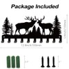 SUPERDANT Reindeer and Forest Metal Key Hooks with 10-Hooks Key